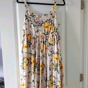 Torrid yellow floral dress size 00
